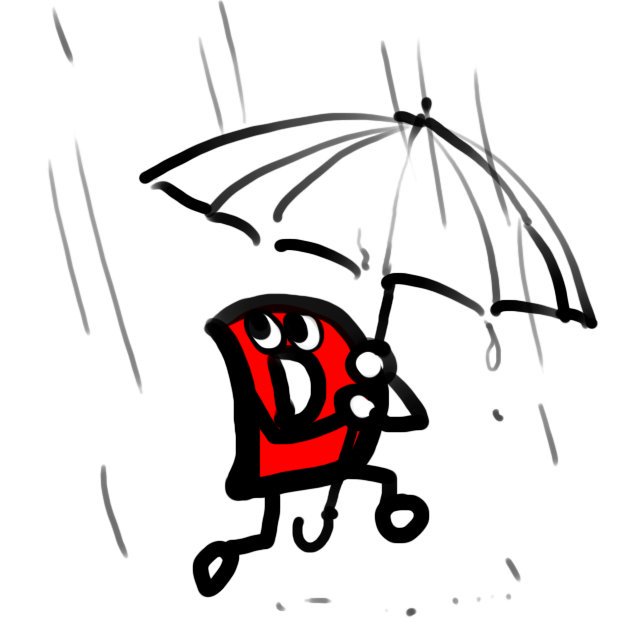 D-man in rain